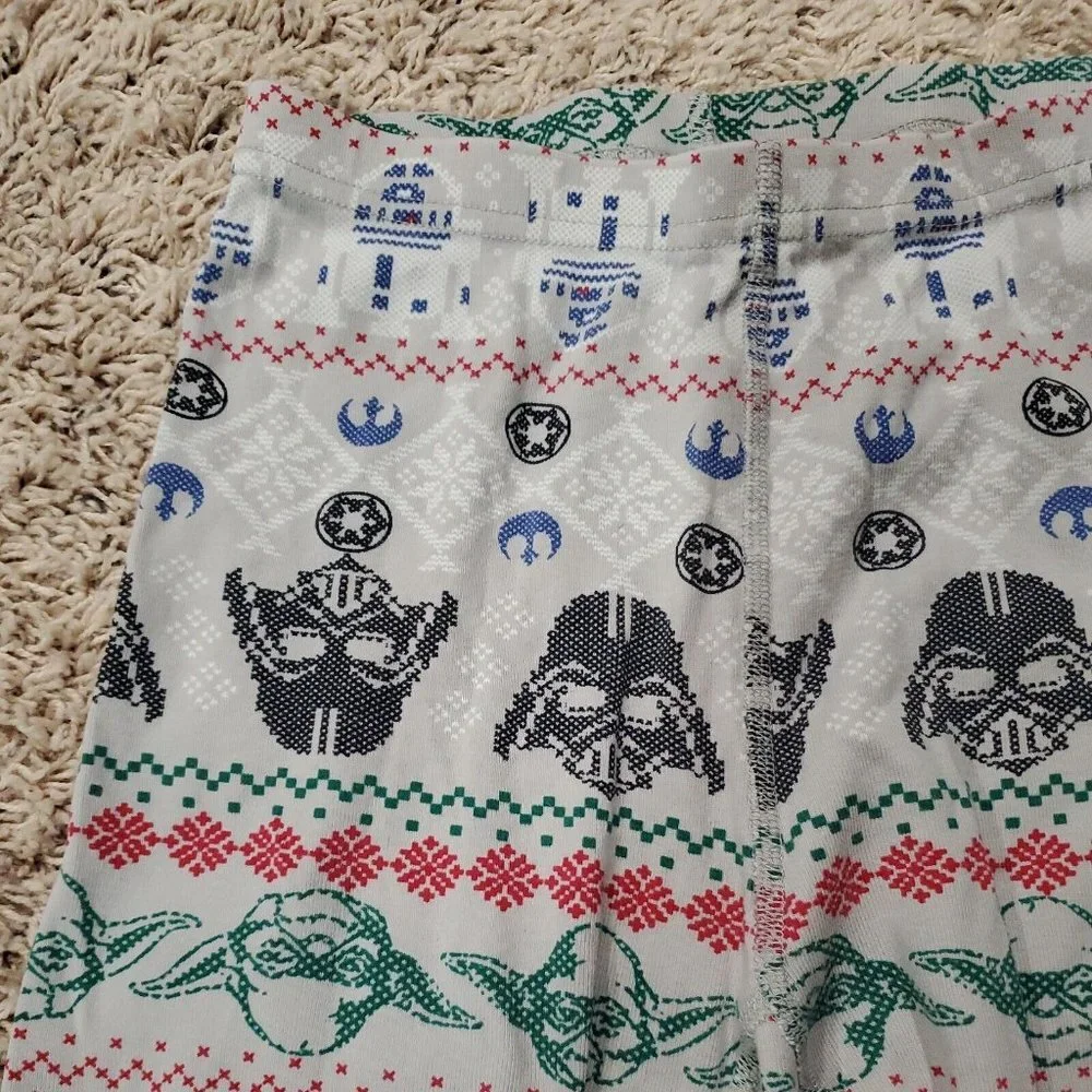 Hanna‎ Andersson Boys Pajama Pants 140 US 10 Organic Cotton Christmas Star Wars